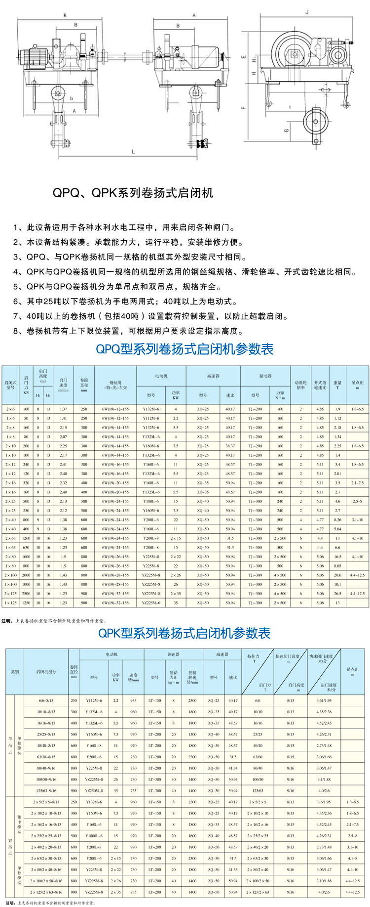 QPQ、QPK系列卷揚(yáng)式啟閉機(jī)